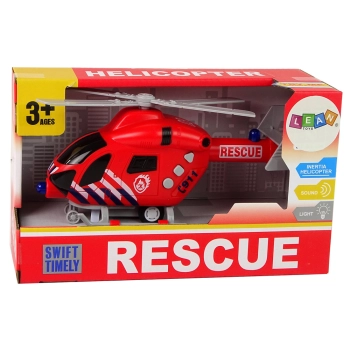 Helikopter Ratunkowy Straż Pożarna Czerwony Dźwięk Światła Śmigła
