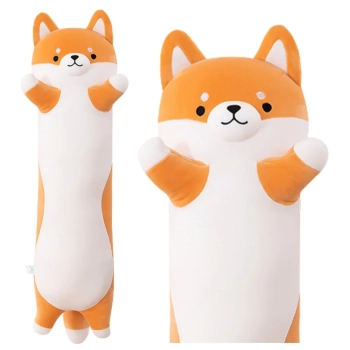 Pluszowa Maskotka Pies Shiba Poduszka Podłużna Wałek 60cm