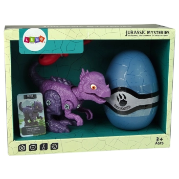 Zestaw Dinozaur Stygimoloch z Jajkiem DIY Śrubokręt Fioletowy