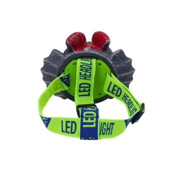 Latarka Czołówka Dinozaur Regulowana Opaska 3 Diody Led