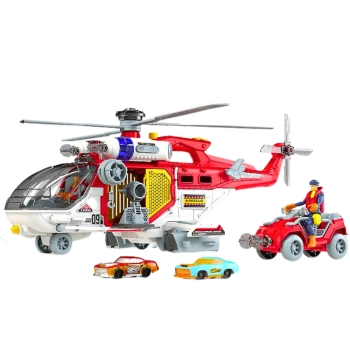 Helikopter Ratunkowy Wielofunkcyjny Akcesoria Zestaw Światła Dźwięki