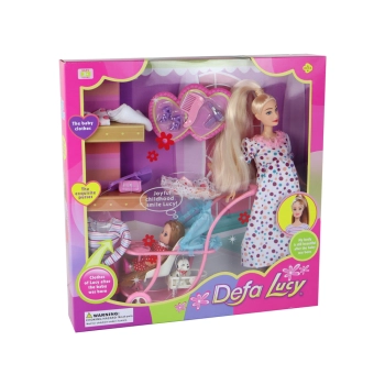 Lalka Lucy W Ciąży Zestaw Akcesoria XXL