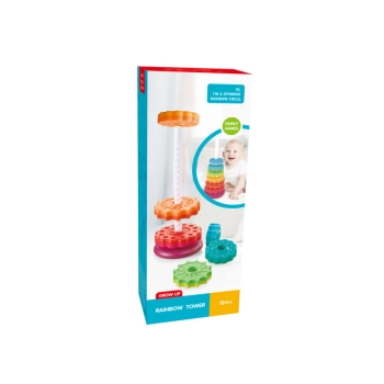 Piramida Obrotowa Wieża Sorter Układanka Tęczowa 6 El.