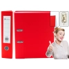 Segregator Na Dokumenty A4/75mm Okucie Mechanizm Dźwigniowy Czerwony