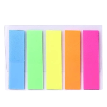 Karteczki Indeksujące Samoprzylepne Prostokątne Kolorowe 45x12mm