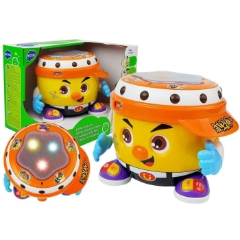 Bębenek Interaktywny na Baterie Świeci i Gra