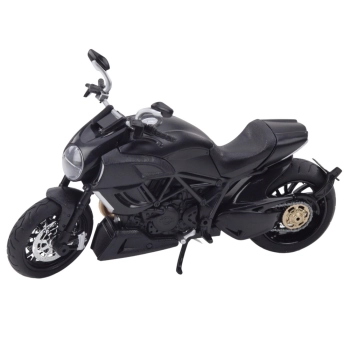 Motocykl Sportowy Metalowy Światła Dźwięki Złote Elementy Czarny 1:12