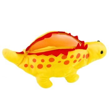 Pluszowy Dinozaur Piórnik Schowek Zawieszka Żółty