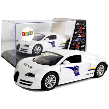 Auto Sportowe Policyjne Policja z Napędem Dźwięk Światła Białe