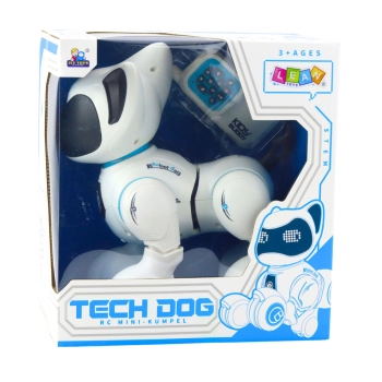 Piesek Interaktywny Robot Pies Pilot Światło Dźwięk Biały Niebieski