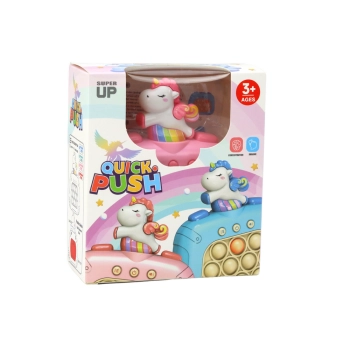 Gra Sensoryczna Jednorożec Pop It Na Baterie Światła Dźwięki Różowa