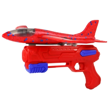 Samolot Bańki Mydlane Wyrzutnia Pistolet Czerwony