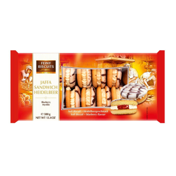 Feiny Biscuits Jaffa Sandwich Biszkopty ze Śmietaną i Jagodami 380 g