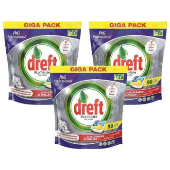 Dreft Platinum Lemon kapsułki do zmywarki 270 szt. (3x90)