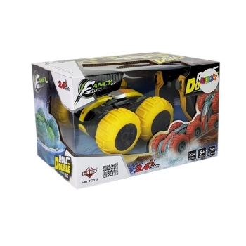 Amfibia Dwustronna Zdalnie Sterowana Żółta 1:24