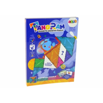 Układanka Tangram 7 Magnetycznych Klocków Puzzle Kolorowe