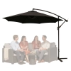 Parasol Ogrodowy Boczny Z Regulacją Pochyłu Pokrowiec 350 x 250cm Antracyt