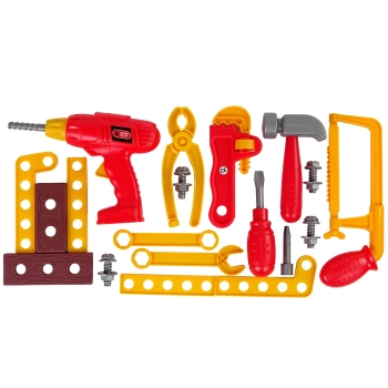 Zestaw Narzędzi Skrzynka Młotek Kleszcze Czerwony