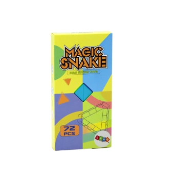 Klocki Gra Zręcznościowa Układanka Wąż Edukacyjny Kolorowy 72 ele.