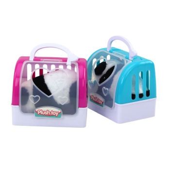 Panda Interaktywna Pluszowa W Transporterze Różowy Niebieski