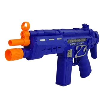 Zestaw Policyjny Pistolet Odznaka Granatowy Dźwięk Efekty Świetlne 37cm