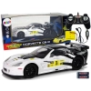 Auto Sportowe Wyścigowe R/C 1:18 Corvette C6.R Biały 2.4 G Światła