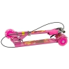 Hulajnoga Trójkołowa Świecące Koła LED Różowa z Hamulcem Ręcznym