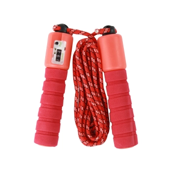 Skakanka Czerwona Z Licznikiem 275 cm Regulacja Fitness