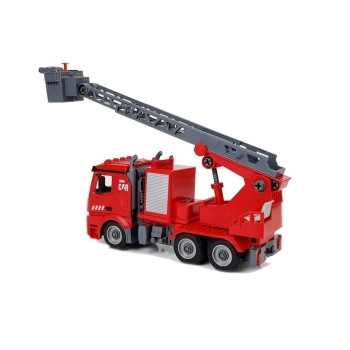 Zestaw DIY Wóz Strażacki 2w1 Wymienne Podnośniki Śrubokręt Dźwięk Efekty Świetlne Kask