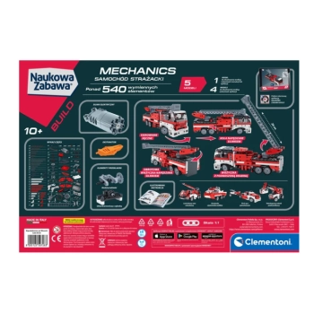 Naukowa Zabawa Klocki Laboratorium Mechaniki Samochód Strażacki Silnik Elektryczny Język Polski Clementoni 50728