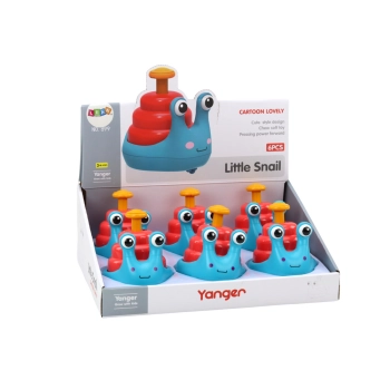 Wesoły Ślimak Na Kółkach Jeżdżący Niebiesko-Czerwony