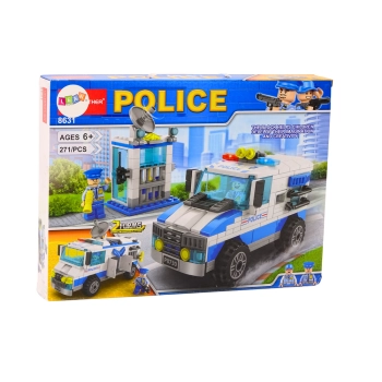 Zestaw Klocków Policja Wóz Policyjny Budynek 271 El