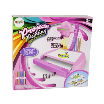 Projektor Stolik do Rysowania Różowy Mazaki Szuflada