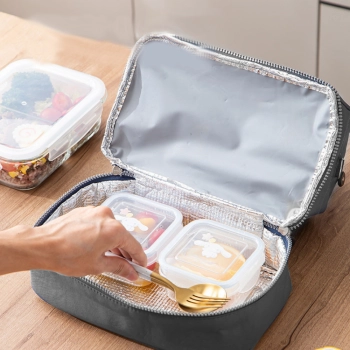 Torba Termiczna Izolacyjna Śniadaniowa Pas z Regulacją Szara 27cm