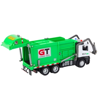 Wielofunkcyjna Zielona Metalowa Śmieciarka z Napędem Frykcyjnym Kosze