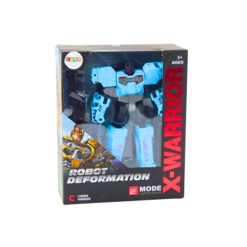 Robot Bojowy Auto 2W1 Broń Karabiny Akcesoria Niebieski