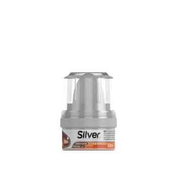 Silver pasta do butów z gąbką brąz 50 ml