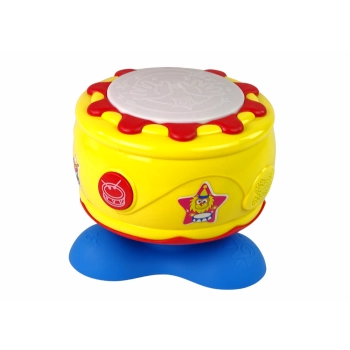 Duży Interaktywny Bębenek Muzyczny Światełka 19 cm