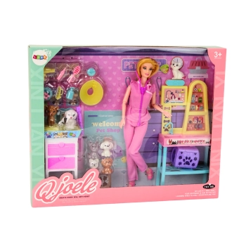 Zestaw Lalka Weterynarz Meble Zabiegowe Akcesoria Zwierzaki