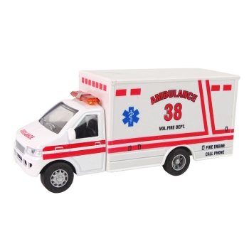 Auto Pojazd Ratunkowy Ambulans Napęd Frykcyjny 2 Kolory