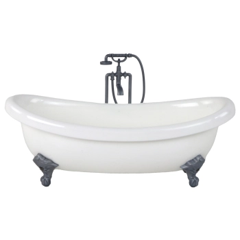 Lalka Dla Dzieci Długie Blond Włosy Szlafrok Różowy Wanna Łazienka