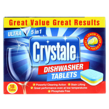 Crystale Ultra 5in1 Lemon Fresh Tabletki do Zmywarki 18 szt.