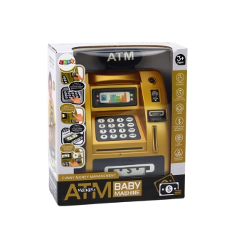 Bankomat Skarbonka Dla Dzieci Nauka Oszczędzania Złoto Czarny