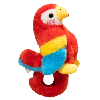 Pluszowa Maskotka Papuga Opaska Bransoletka Na Rękę Czerwona