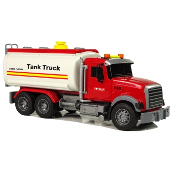 Samochód Ciężarówka Cysterna Biała Dźwięki Światła