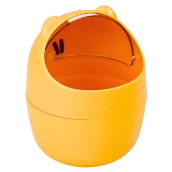 Mini Kosz Miś Na Biurko Stolik Pomarańczowy 1L 16cm