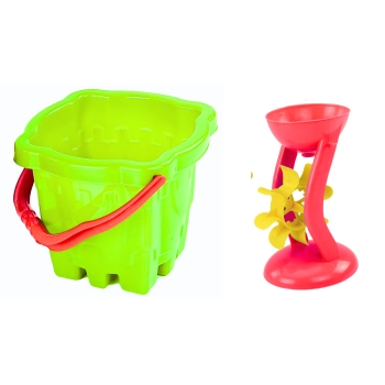 Zestaw Zabawek Do Piasku Wiaderko Zamek Młynek 9 El