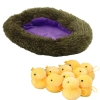 Pluszowa Kura Przytulanka Gniazdo Pisklaki Kurczaki 10szt