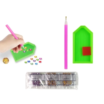 Zestaw Naklejek Haft Diamentowy Kosmos Astronauta Mozaika