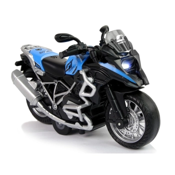 Motocykl GT Niebieski 1:14 Napęd Pull-Back Dźwięk Światła